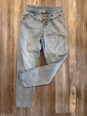 wild fable Light Blue High-Rise Button-Fly Jeans